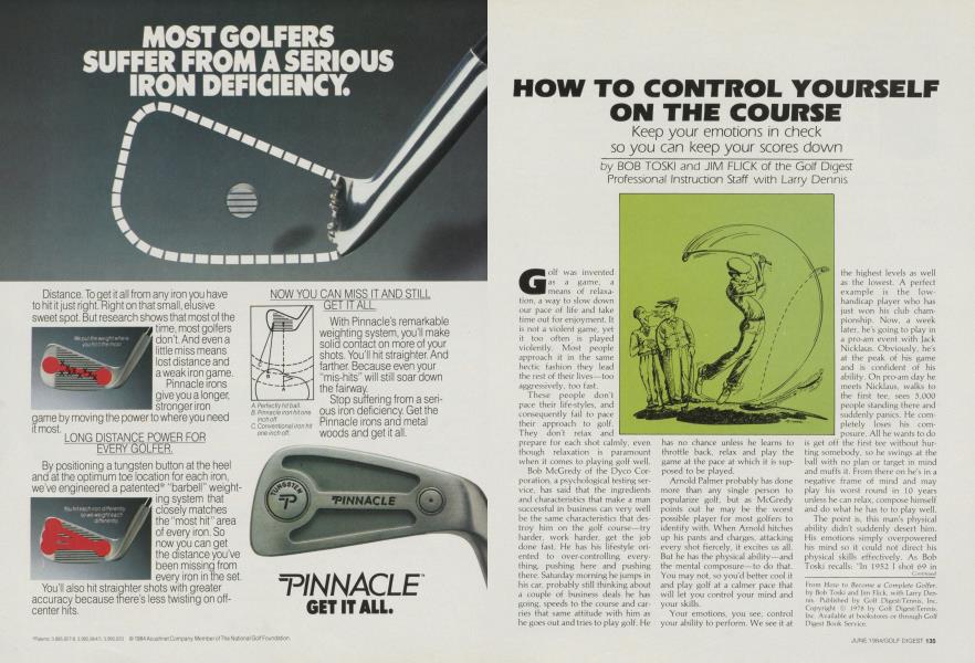 HOW TO CONTROL YOURSELF ON THE COURSE