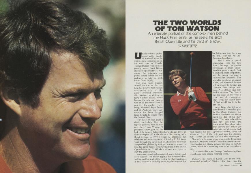 THE TWO WORLDS OF TOM WATSON