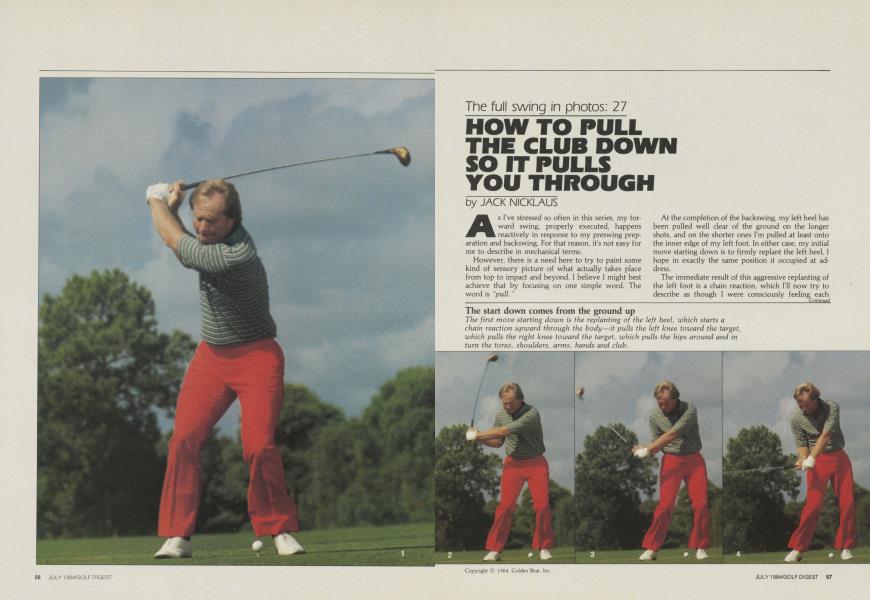 HOW TO PULL THE CLUB DOWN SO IT PULLS YOU THROUGH