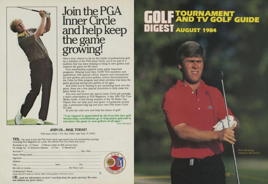 TOURNAMENT AND TV GOLF GUIDE