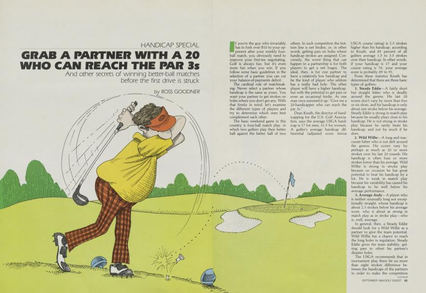 GRAB A PARTNER WITH A 20 WHO CAN REACH THE PAR 3s