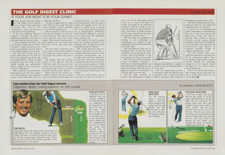Objective: Better swing balance on the course
