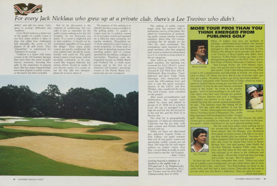 MORE TOUR PROS THAN YOU THINK EMERGED FROM PUBLINKS GOLF