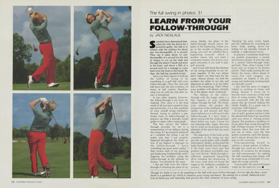 LEARN FROM YOUR FOLLOW-THROUGH
