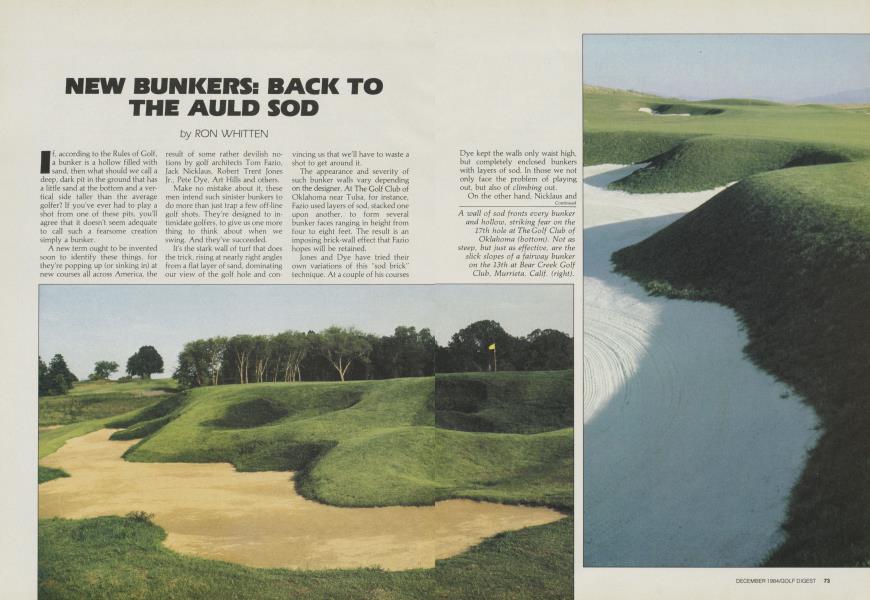 NEW BUNKERS: BACK TO THE AULD SOD