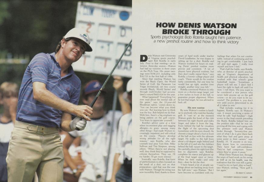 HOW DENIS WATSON BROKE THROUGH