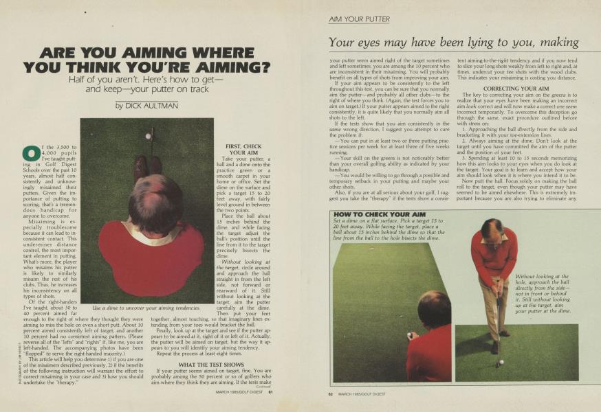 ARE YOU AIMING WHERE YOU THINK YOU'RE AIMING?