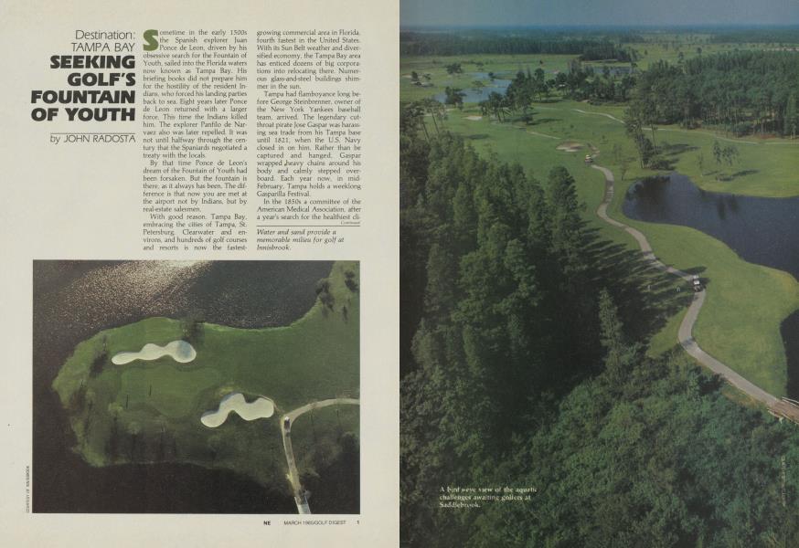 Destination: TAMPA BAY SEEKING GOLF'S FOUNTAIN OF YOUTH