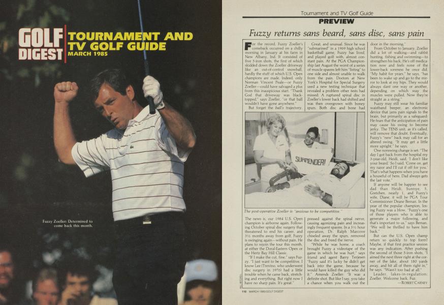 Tournament and TV golf guide