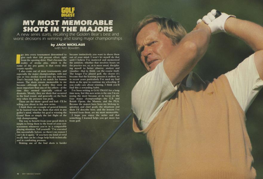 My Most Memorable Shots in Majors
