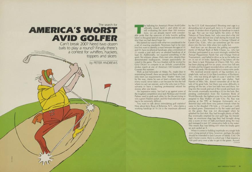 The search for AMERICA'S WORST AVID GOLFER