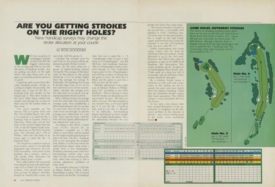 Are You Getting Strokes on the Right Holes?