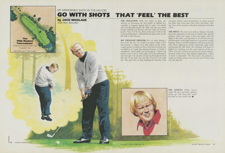 My Memorable Shots in the Majors Go with Shots that 'Feel' the Best