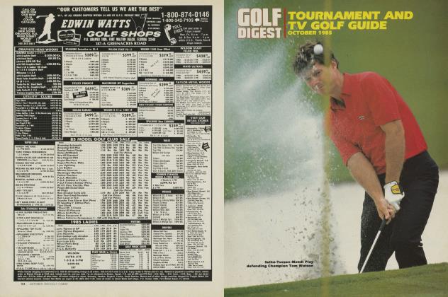 Tournament and TV Golf Guide October 1985
