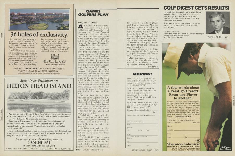 Games Golfers Play