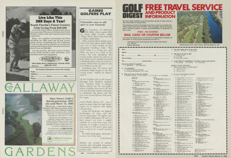 Games Golfers Play