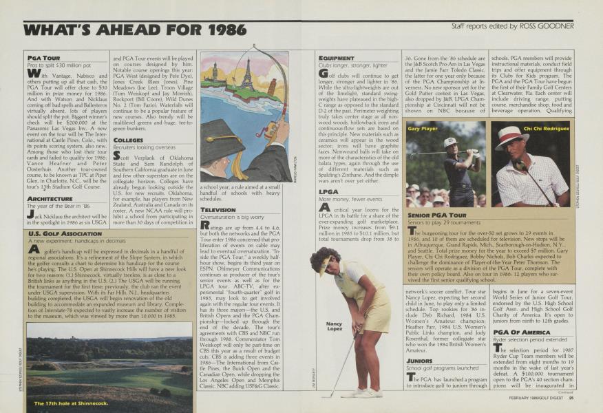 WHAT'S AHEAD FOR 1986