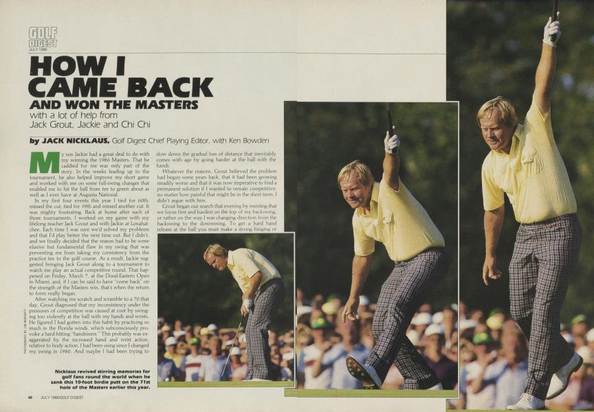 How I Came Back and Won the Masters