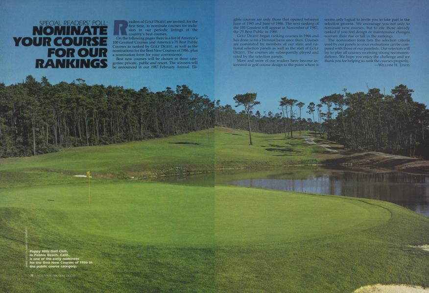Nominate Your Course for our Rankings