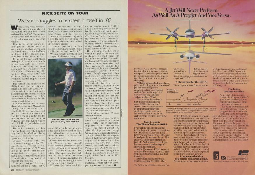 Watson struggles to reassert himself in '87