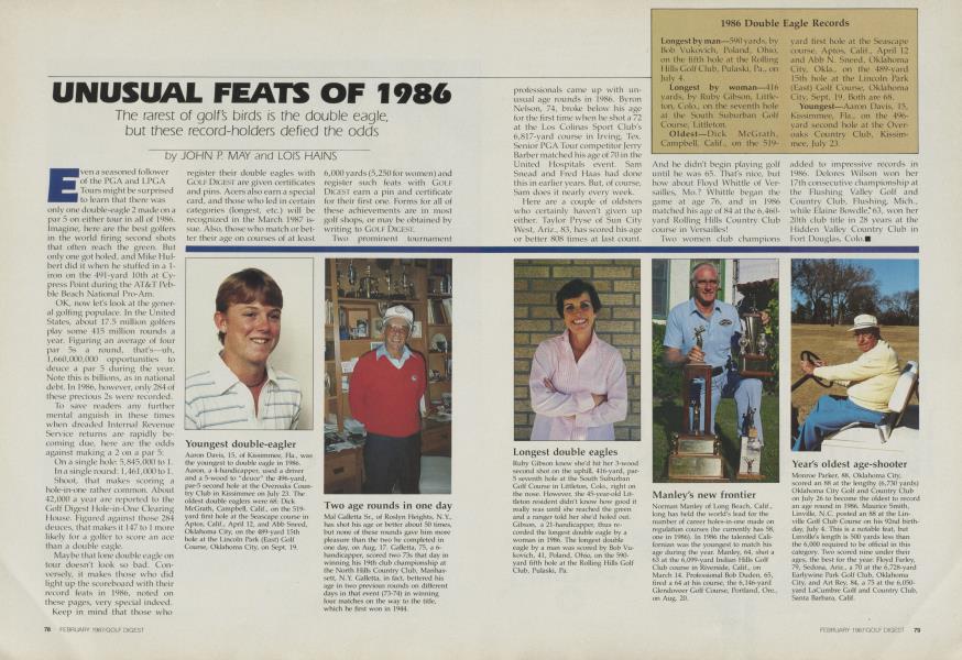UNUSUAL FEATS OF 1986
