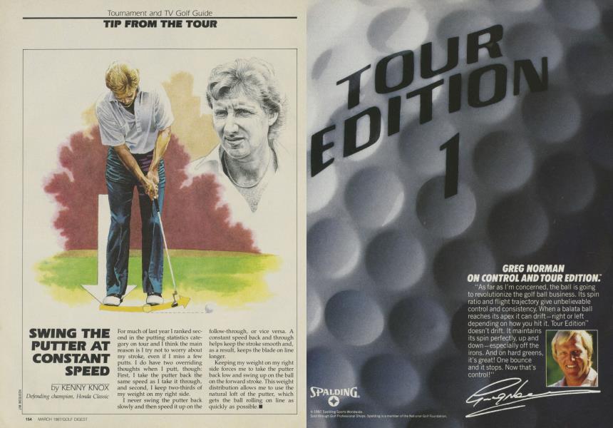 SWING THE PUTTER AT CONSTANT SPEED