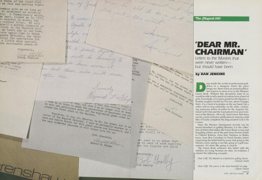 'DEAR MR. CHAIRMAN'