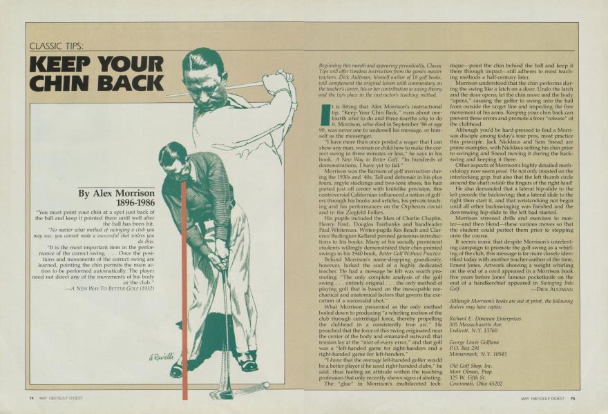 KEEP YOUR CHIN BACK