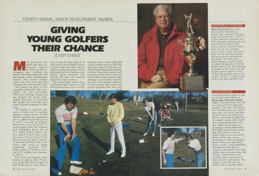 GIVING YOUNG GOLFERS THEIR CHANCE
