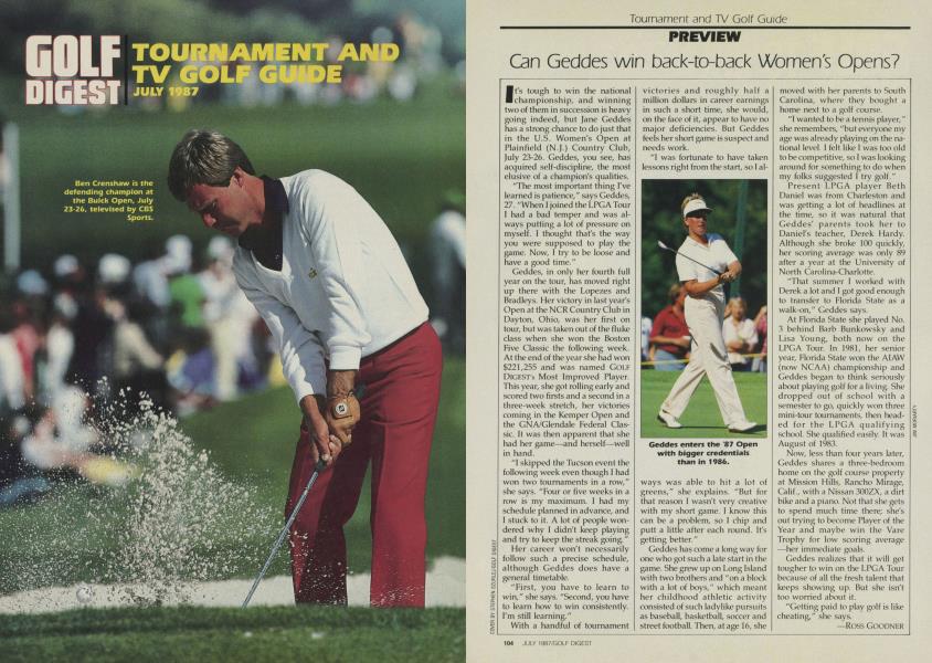 TOURNAMENT AND TV GOLF GUIDE