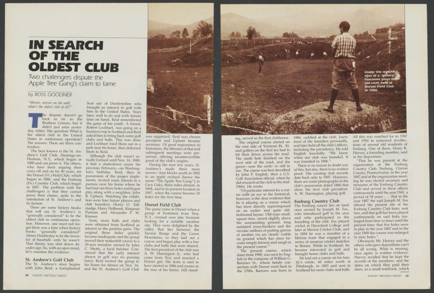 IN SEARCH OF THE OLDEST CLUB
