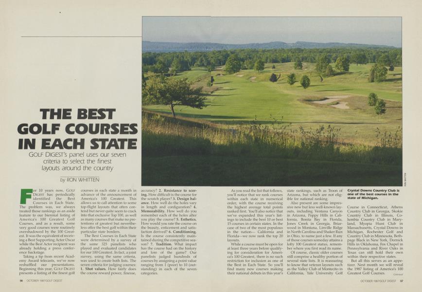 THE BEST GOLF COURSES IN EACH STATE