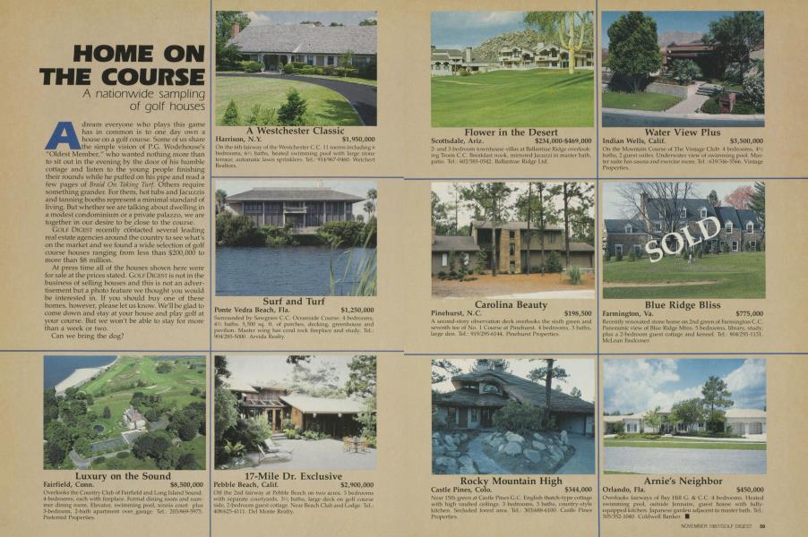 HOME ON THE COURSE
