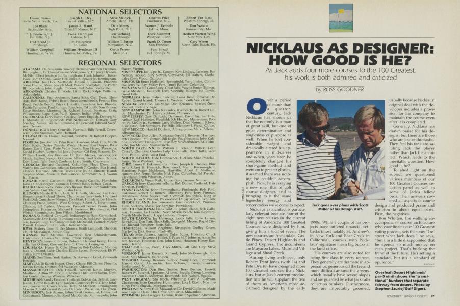 NICKLAUS AS DESIGNER: HOW GOOD IS HE?