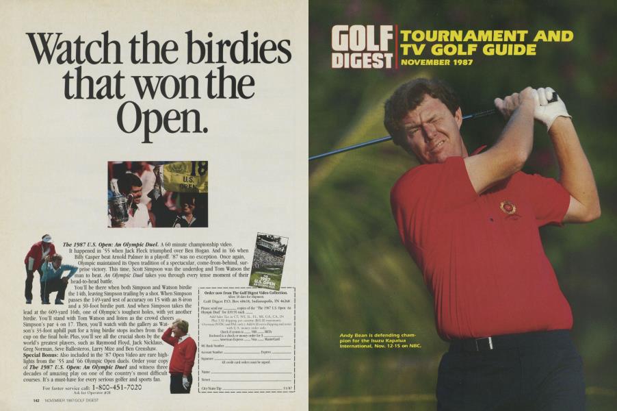 TOURNAMENT AND TV GOLF GUIDE