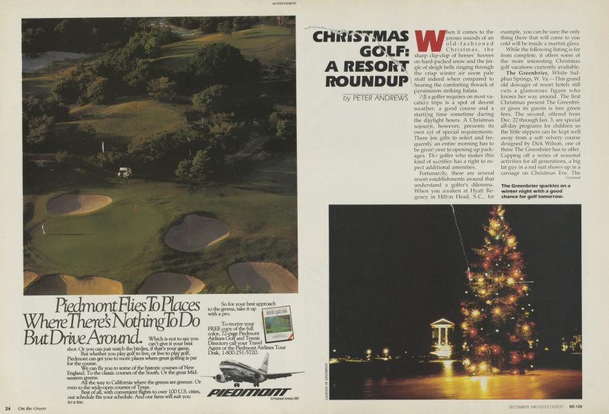 CHRISTMAS GOLF: A RESORT ROUNDUP