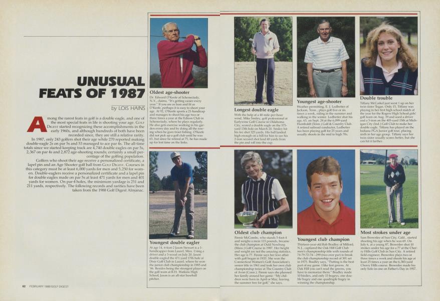 UNUSUAL FEATS OF 1987
