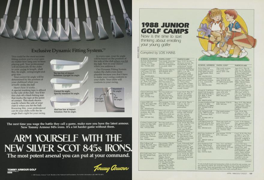 1988 JUNIOR GOLF CAMPS