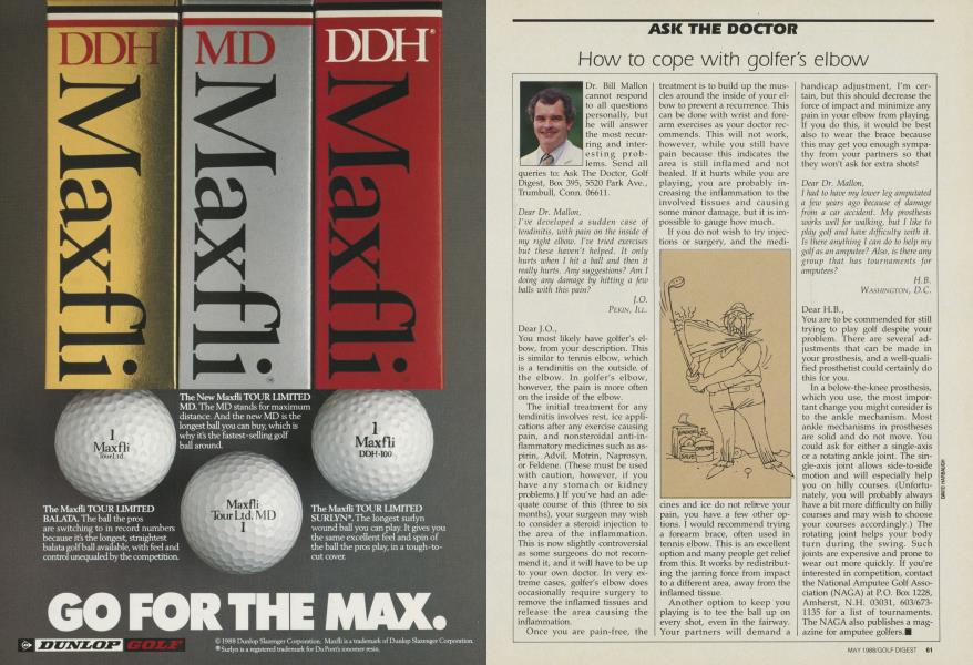 How to cope with golfer's elbow