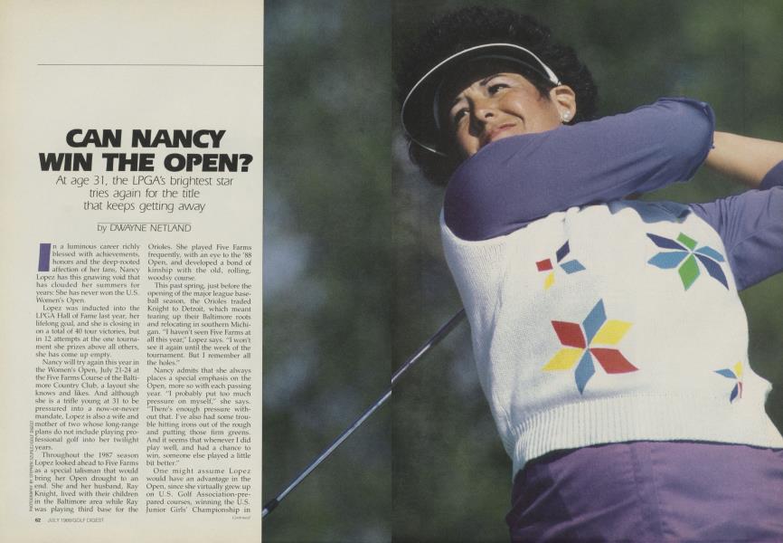 CAN NANCY WIN THE OPEN?