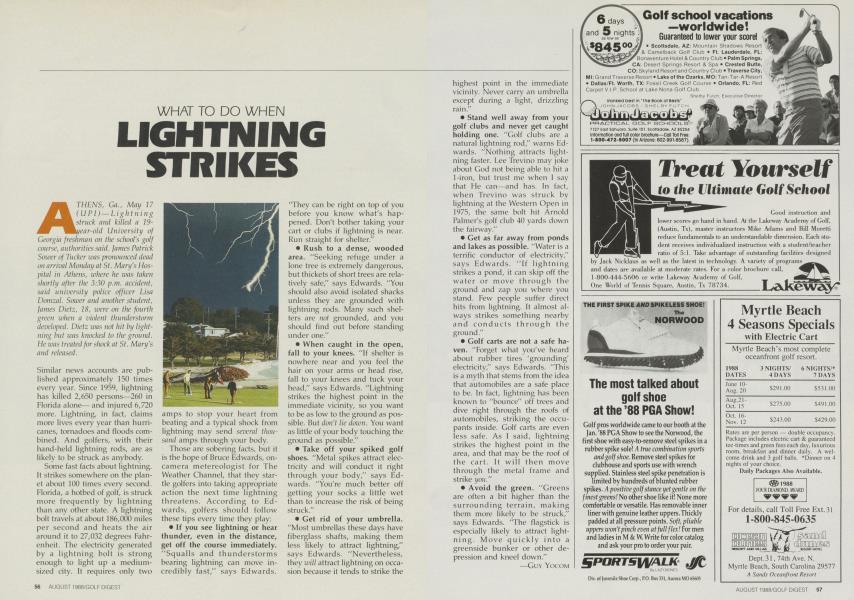 WHAT TO DO WHEN LIGHTNING STRIKES