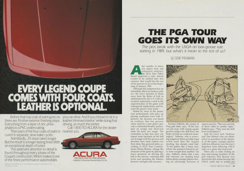 THE PGA TOUR GOES ITS OWN WAY