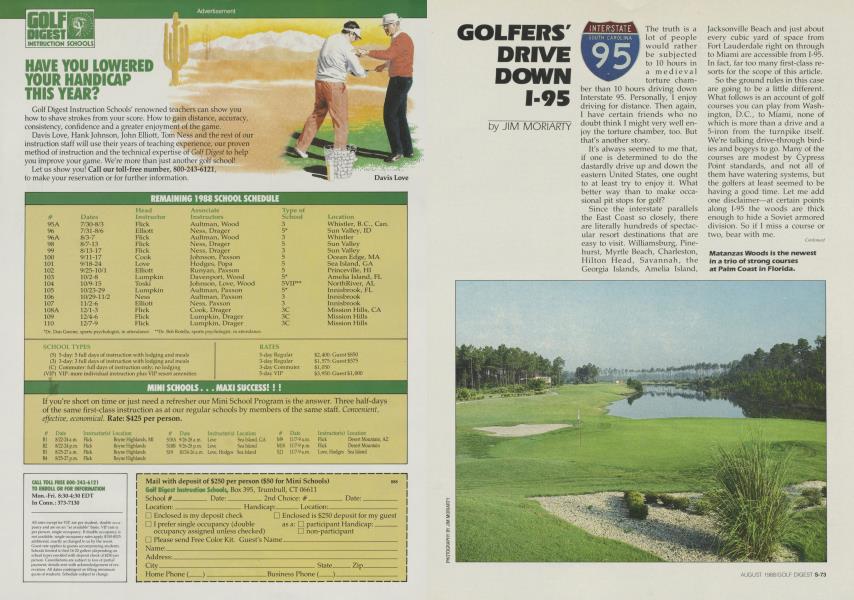 GOLFERS' DRIVE DOWN I-95