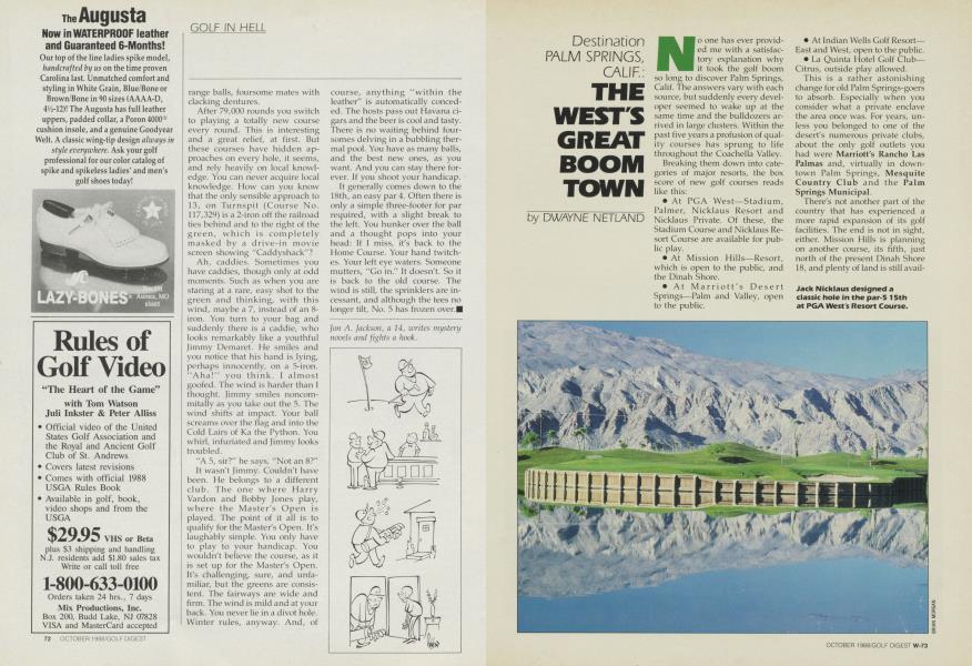 Destination PALM SPRINGS, CALIF.: THE WEST'S GREAT BOOM TOWN
