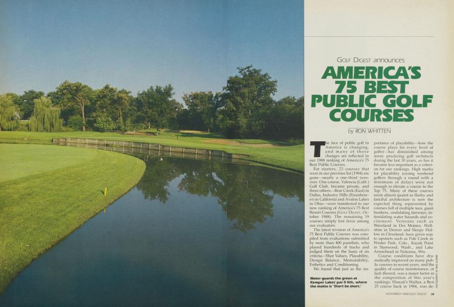 GOLF DIGEST announces AMERICA'S 75 BEST PUBLIC GOLF COURSES