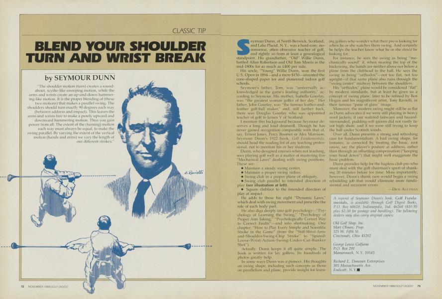BLEND YOUR SHOULDER TURN AND WRIST BREAK