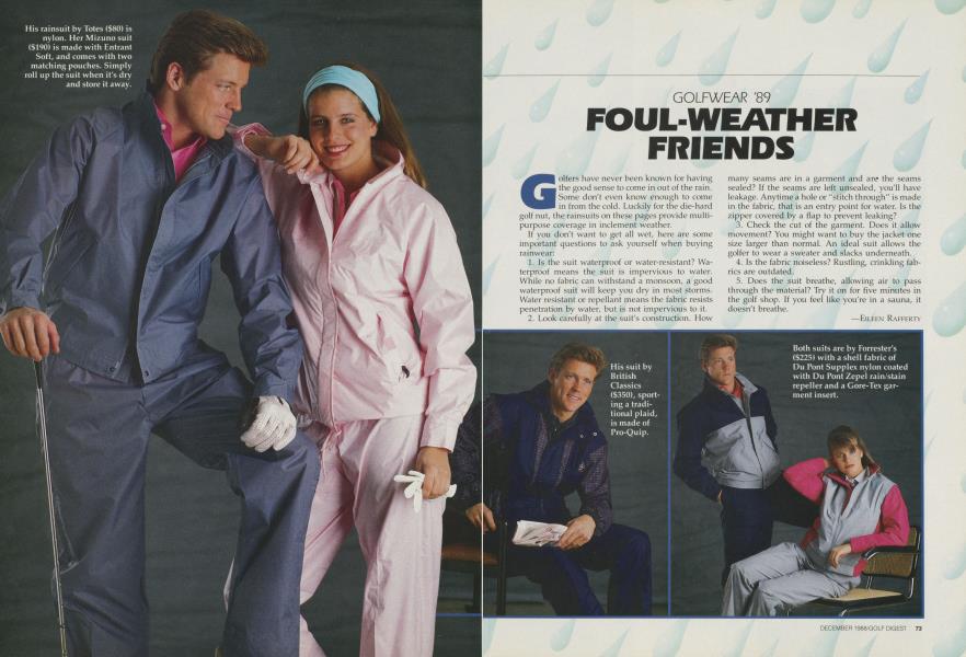 GOLFWEAR 89 FOUL-WEATHER FRIENDS