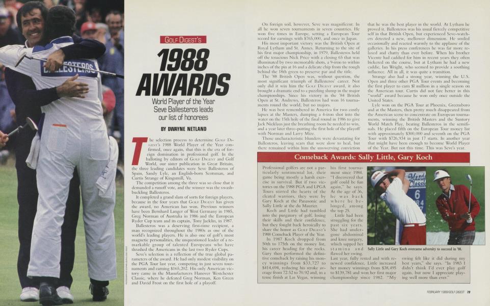 GOLF DIGEST’S 1988 AWARDS
