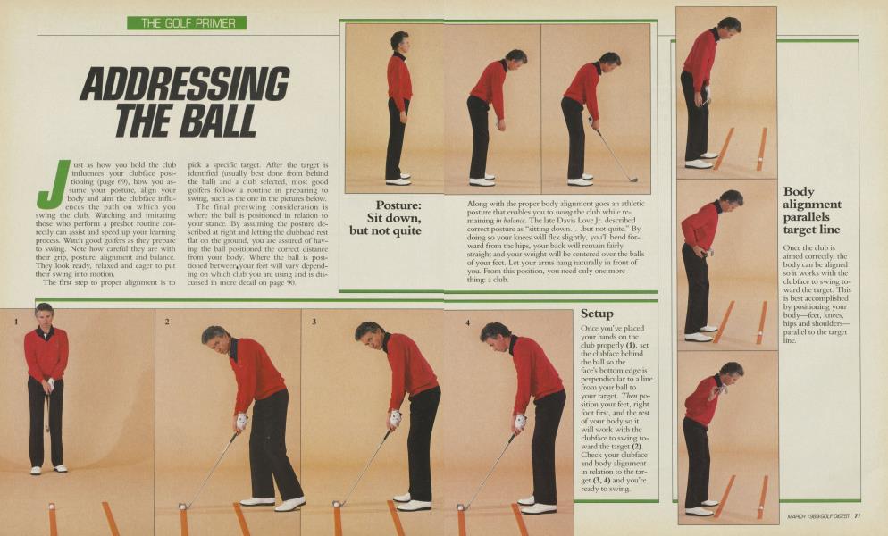 ADDRESSING THE BALL