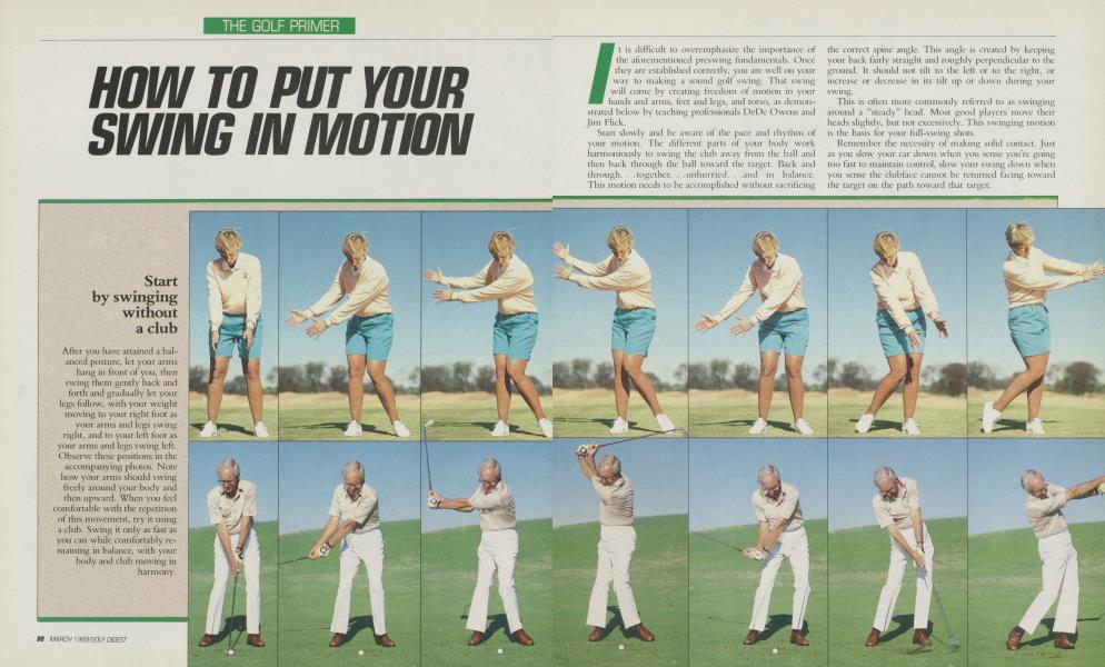HOW TO PUT YOUR SWING IN MOTION